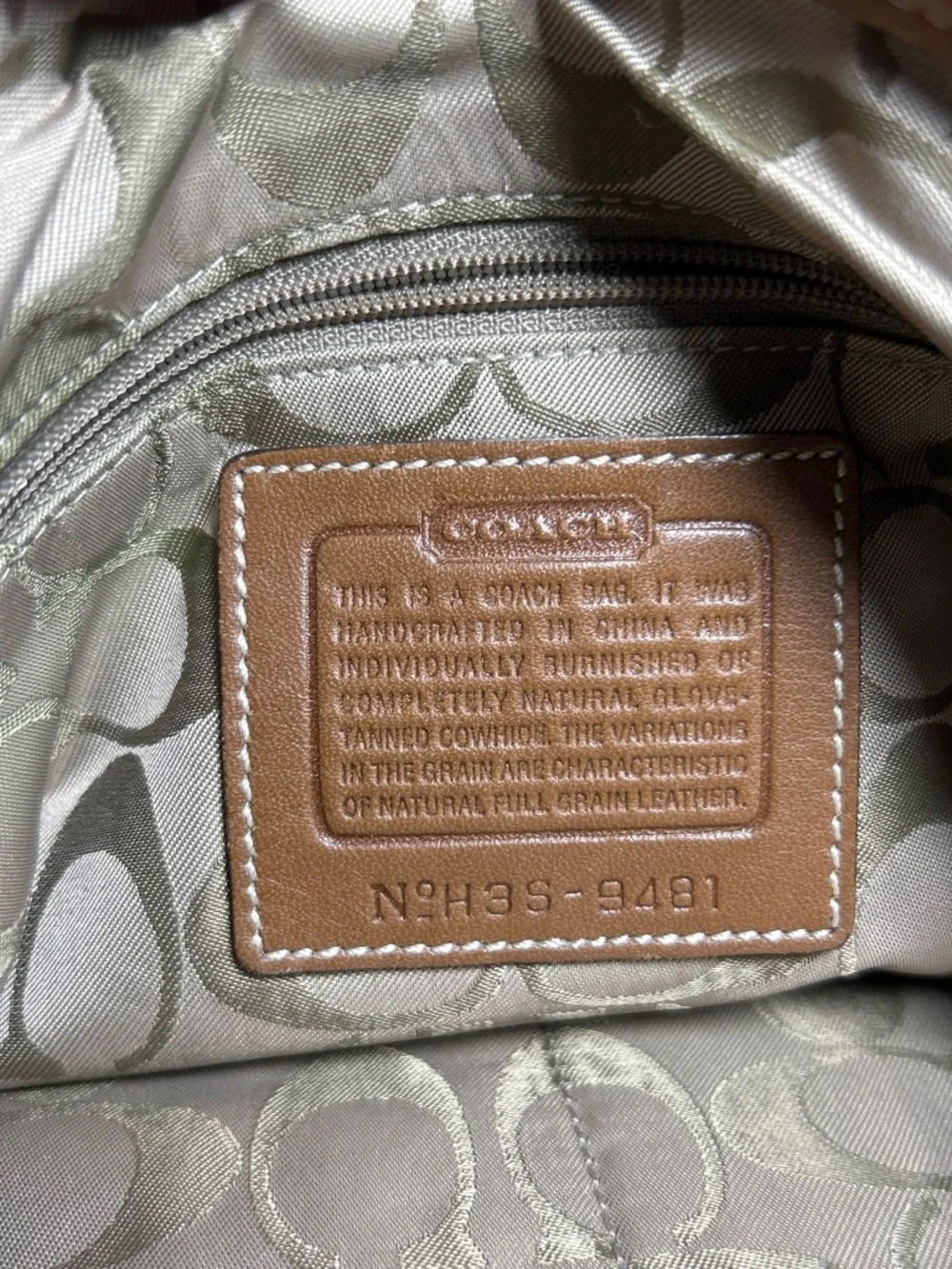 Coach buttery tan
